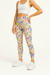 Lange Leggings mit hohem Bund - Schmetterlinge
