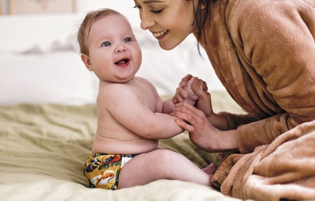Pocket diaper, one-row snaps, OS DRAGONS