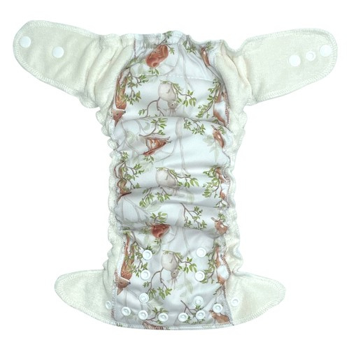 Fitted diaper with PUL & EVO "Day in the forest"