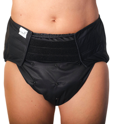 Reusable diaper for adults with insert - BLACK