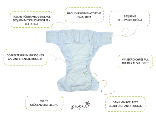 Reusable diaper for adults with insert - DUBAI CHOCOLATE- Limited Edition