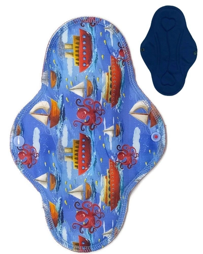 LARGE L Cloth Menstrual Pad - BOATS