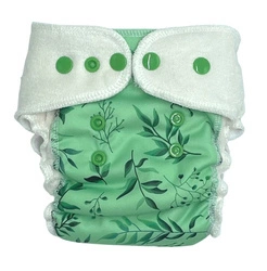 Fitted diaper with PUL & EVO 12-19 kg "I feel green"