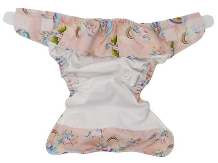 Windel mit Tasche Einhörner 5-15kg - Klettverschluss
