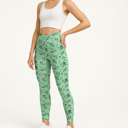 Lange Leggings mit hohem Bund - Mintgrün