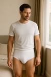 Men's absorbent underwear WHITE