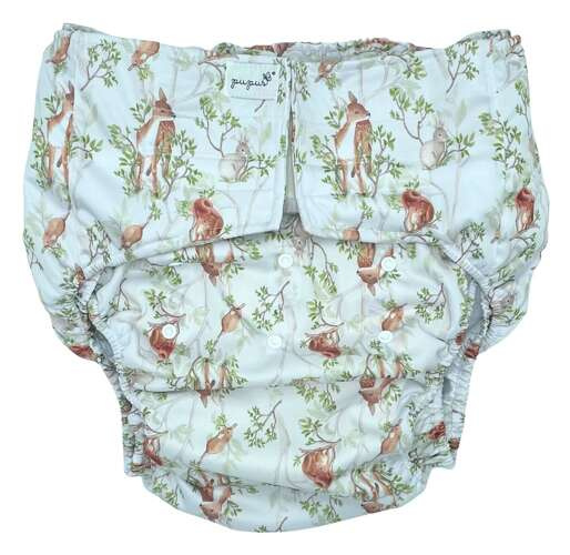 Reusable diaper for adults with insert - DAY IN THE FOREST