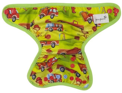 Diaper Cover with elastic piping - Fireman newborn 3-8kg