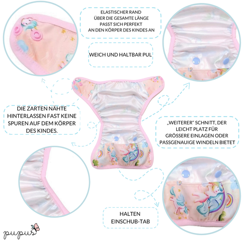 Diaper Cover with elastic piping - DAY IN THE FOREST XL 10-20kg