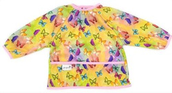 Ärmel-Lätzchen, wasserdicht, mit integrierter Auffangtasche im Schmetterlings-Design