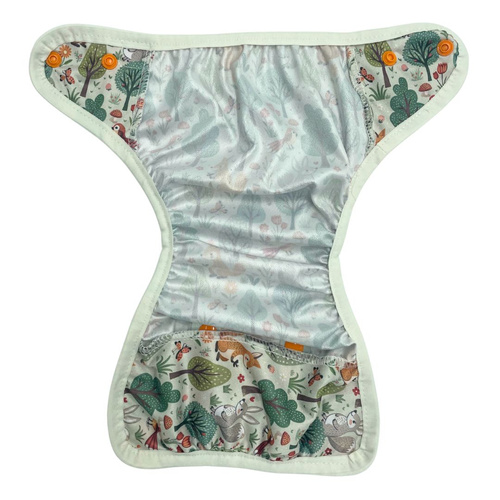 Diaper Cover with elastic piping Forest Glade