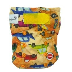 Windel mit Tasche Autos 5-15kg - Klettverschluss
