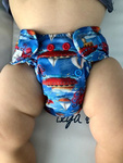 Diaper cover, one-row snaps OS 6-15kg BOATS