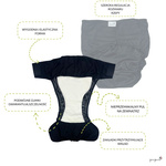 Wiederverwendbare Stoffwindel für Erwachsene mit Saugeinlage - FIREMAN