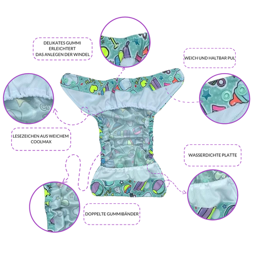 Newborn Diaper Cover 3-7kg - SWEETS