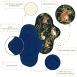 SMALL S Cloth Menstrual Pad - DINOSAURUS