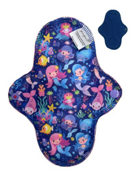 MEDIUM M Cloth Menstrual Pad - MERMAIDS