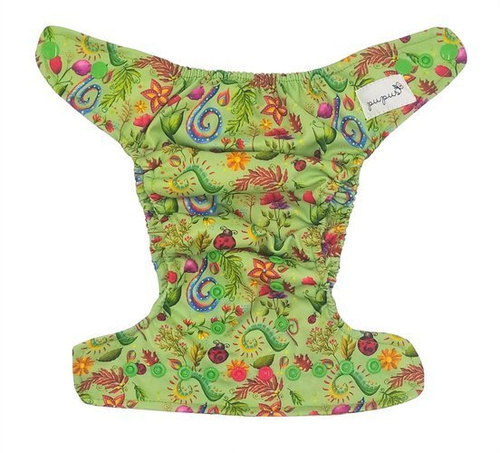 Taschenwindeln, einreihige Druckknöpfe, MINI OS 4-11kg BLUMEN