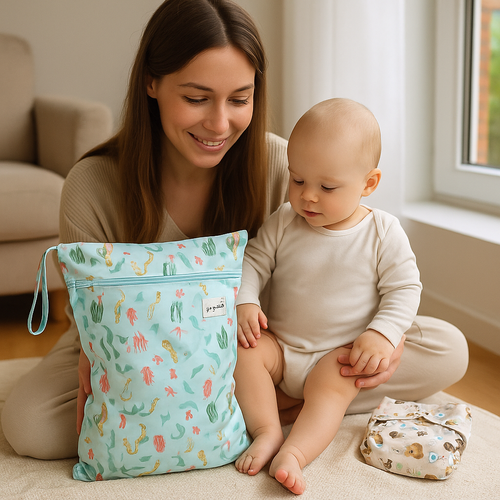 Windelbeutel "Seepferdchen", 42x30cm