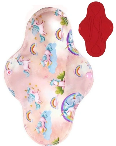LARGE L Cloth Menstrual Pad - Unicorns
