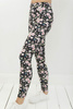 Long Leggings with High Waist - Hummingbirds & Flowers