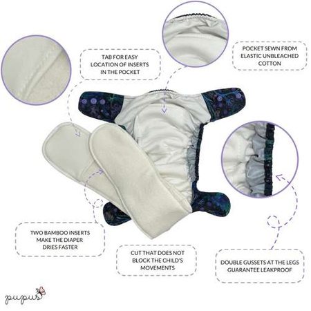 AIO (all in one) Diaper - Dragons