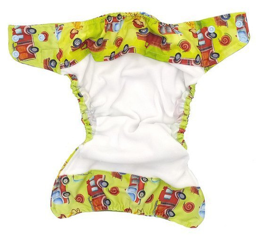 Pocket diaper, double-row snaps, OS, Fireman