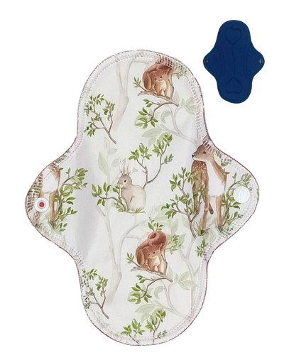 MEDIUM M Cloth Menstrual Pad - DAY IN TEH FOREST