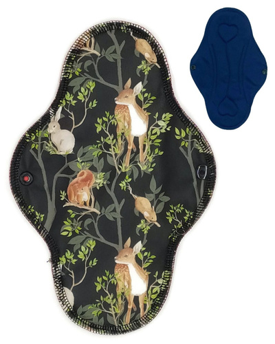 LARGE L Cloth Menstrual Pad - NIGHT IN THE FOREST