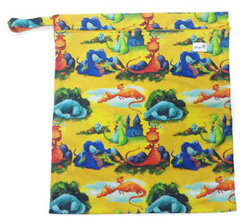 GROßER Wasserdichter Windelbeutel DRACHEN 50x55cm