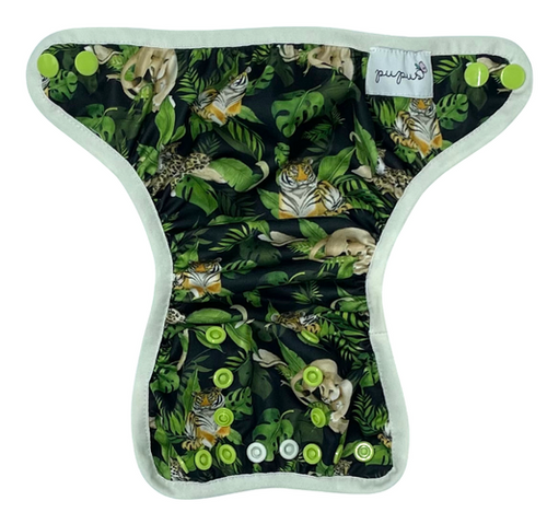 Diaper Cover with elastic piping - WILD CATS newborn 3-8kg