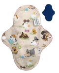 MEDIUM M Cloth Menstrual Pad - PUPPY
