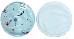 Wiederverwendbare Stilleinlagen, Bambus + Coolmax, 2 Stück, FLUGZEUGE