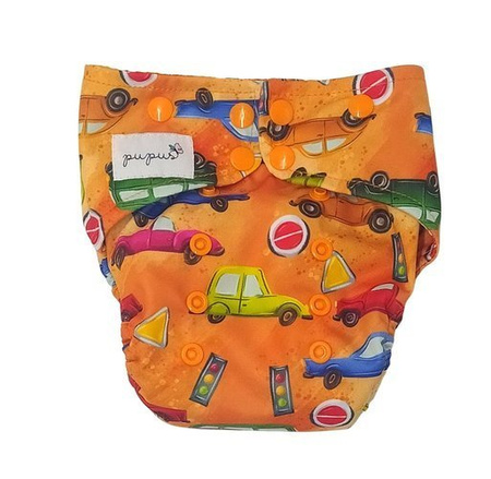 Windel mit OS-Tasche zweireihig Autos