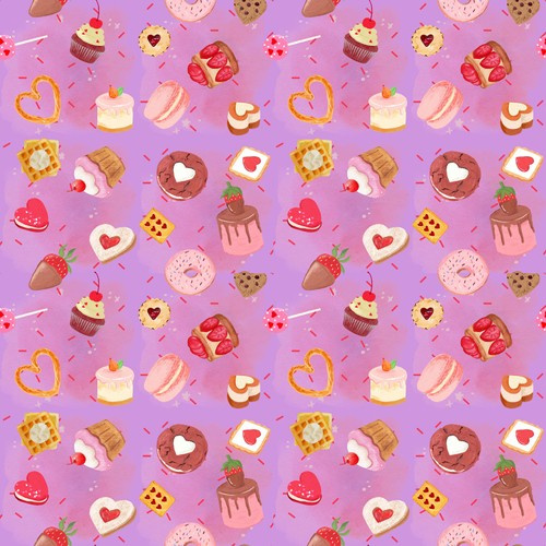 GROßE L Stoffbinde - SÜßIGKEITEN