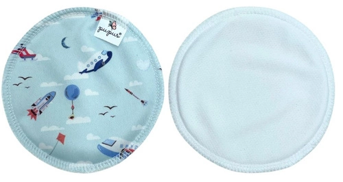 Reusable Breast Pads, bamboo + coolmax, 2pcs, PLANES