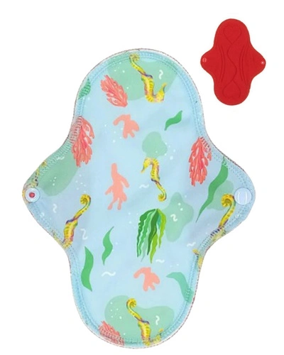 MEDIUM M Cloth Menstrual Pad - Seahorse