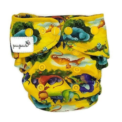 Pocket diaper, one-row snaps, MINI OS 4-11kg DRAGONS