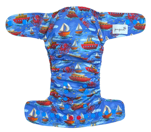 AIO (all in one) Diaper - Boats