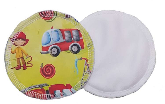 Reusable Breast Pads, bamboo + coolmax, 2pcs, Fireman