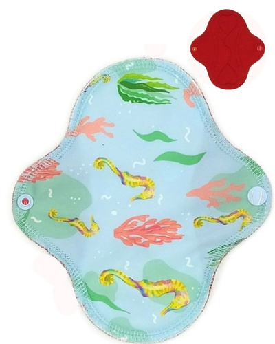 SMALL S Cloth Menstrual Pad Seahorse
