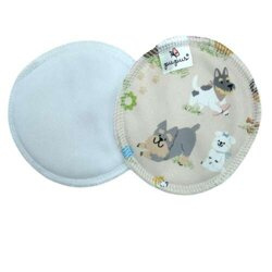 Reusable Breast Pads, bamboo + coolmax, 2pcs, PUPPIES