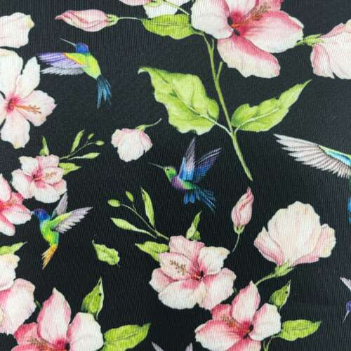 Kurze Leggings für Kinder - Kolibris und Blumen