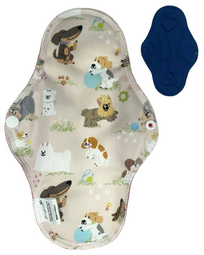 LARGE L Cloth Menstrual Pad - PUPPIES