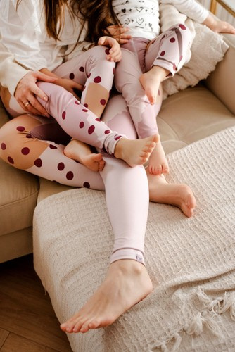 Lange Leggings mit hohem Bund - Zimt Muffin