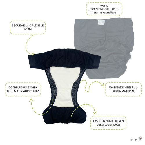 Reusable diaper for adults with insert - REEF