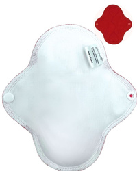 SMALL S Cloth Menstrual Pad - WHITE