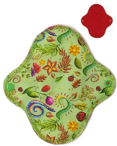 SMALL S Cloth Menstrual Pad - FLOWERS
