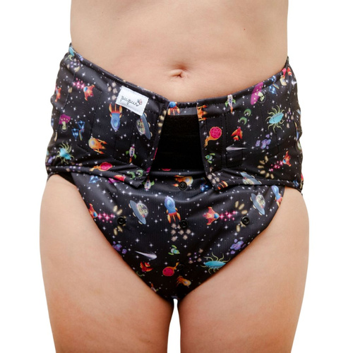 Wiederverwendbare Stoffwindel für Erwachsene mit Saugeinlage - SPACE