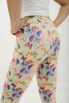 Lange Leggings mit hohem Bund - Schmetterlinge
